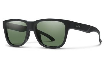 Image of Smith Lowdown Slim Sunglasses-Black-Polarized Gray