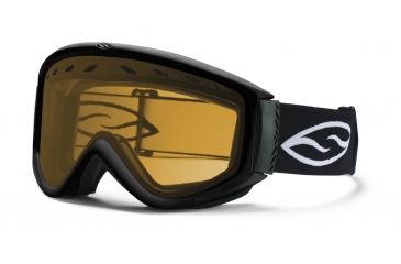 Image of Smith Optics Cascade Skiing Goggles - Black Frame, Gold Lite Lens