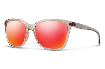 Image of Smith Optics Colette Sunglasses, Desert Crystal Smoke Frame, Sun Red Mirror Lens, CLCMDMDC