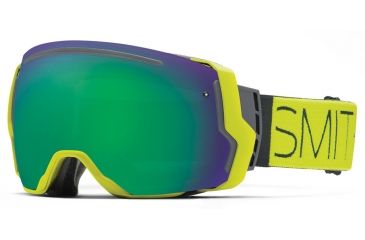 Image of Smith Optics I/O 7 Goggle Acid Block Frame/Green Sol-X/Red Sensor Lens IE7NXABL15