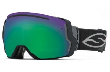 Image of Smith Optics I/O 7 Goggle Black Frame/Green Sol-X/Red Sensor Lens IE7NXBK15