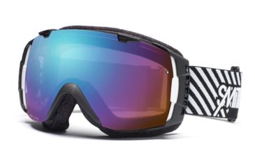 Image of Smith I/O Goggles, Black/White Commodore, Sensor Mirror And Ignitor Mirror Lenses IO7ZCD11