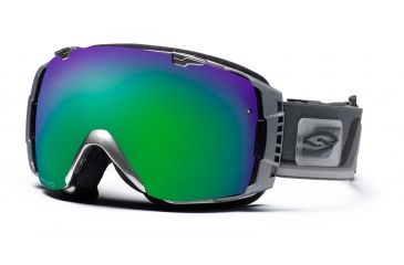 Image of Smith I/O Goggles, Chrome Max, Green Sol X Mirror And Sensor Mirror Lenses IO7NXCM10