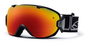 Image of Smith I/OS Goggles, Black Foundation, Red Sol X Mirror And Sensor Mirror Lenses IS7DXFK10