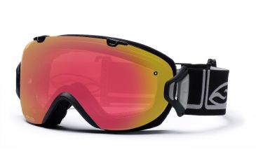 Image of Smith I/OS Goggles, Black Foundation, Red Sensor Mirror And Platinum Mirror Lenses IS7RZFK10