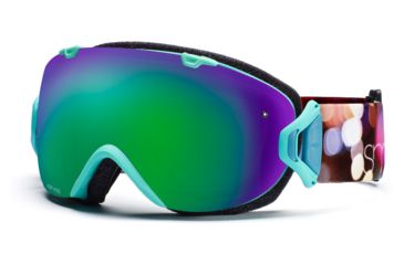 Image of Smith I/OS Goggles, Teal Night Out, Green Sol X Mirror And Sensor Mirror Lenses IS7NXTN11