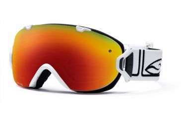 Image of Smith I/OS Goggles, White Foundation, Red Sol X Mirror And Sensor Mirror Lenses IS7DXFW10