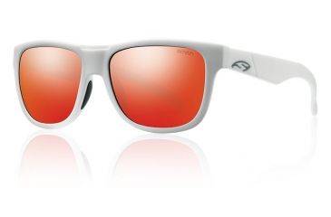 Image of Smith Optics Lowdown Slim sg, Matte White/Red Sol-X carb TLT lens LSPCDMMW