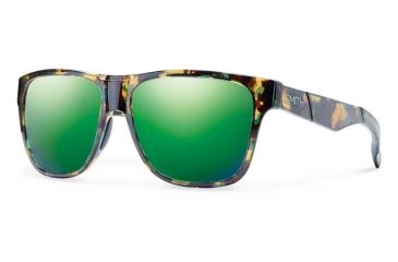 Image of Smith Optics Lowdown Sunglasses, Flecked Green Tortoise Frame, Green Sol-X Lens, LDPCGMFGT