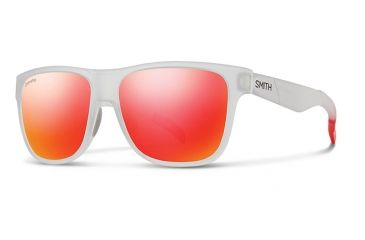 Image of Smith Optics Lowdown Sunglasses, Matte Crystal Red Frame, Sun Red Mirror Lens, LDCMDMMCRD