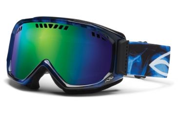 Image of Smith Optics Scope Goggles - Translucent Cyan X-Ray Frame, Green Sol X Mirror Lenses SC3NXCX12