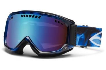 Image of Smith Optics Scope Goggles - Translucent Cyan X-Ray Frame, Blue Sensor Mirror Lenses SC3ZCX12