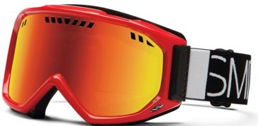 Image of Smith Optics Scope Snow Goggles - Fire Blockhead Frame w/ Red Sol X Lens SC3DXFB13