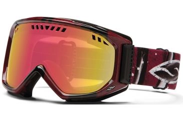 Image of Smith Optics Scope Snow Goggles - Oxblood Batik Frame w/ Red Sensor Lens SC3RZOB13