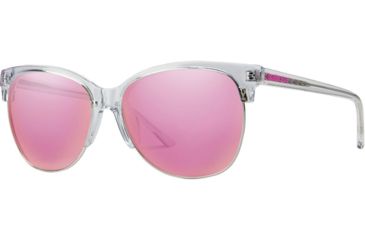 Image of Smith Rebel Sunglasses, Crystal Frame, Pink Mirror Lens, BLPCPKMCR