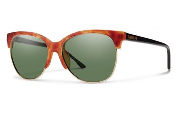 Image of Smith Rebel Sunglasses, Matte Honey Tort/Black Frame, Polarized Gray Green Lens, Polarized, BLCPGNMHT