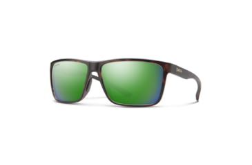 Image of Smith Riptide Sunglasses, Matte Tortoise Frame, ChromaPop Glass Polarized Green Mirror Lens, 203682HGC61UI