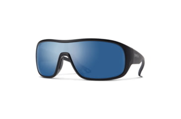 Image of Smith Spinner Sunglasses, Matte Black Frame, ChromaPop Polarized Blue Mirror Lens, 20498100399XX