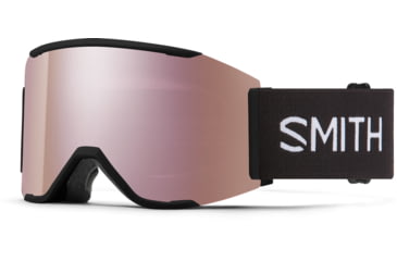 Image of Smith Squad Mag Low Bridge Fit Googles, ChromaPop Everyday Rose Gold Mirror, Black, M007570JX99M5