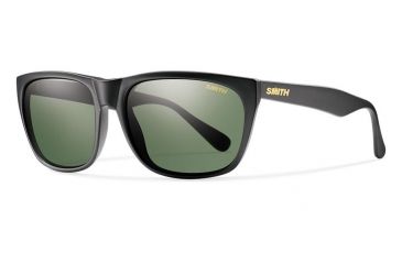 Image of Smith Tioga Sunglasses-Matte Black-Polarized Gray Green
