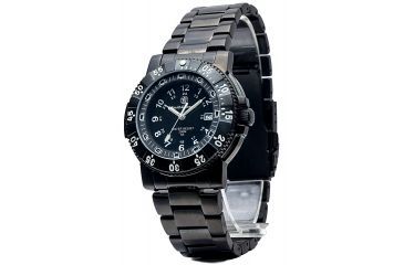 Image of Smith &amp; Wesson Commander Tritium H3 Watch - 45 mm, Black Stainless Steel SWW-357-BSS SWW-357-BSS