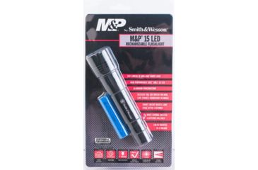 Image of Smith &amp; Wesson M&amp;P15 USB Rechargeable LED Flashlight, 800 Lumens, Black body/White LED 110221
