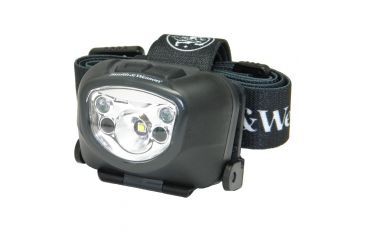 Image of Smith &amp; Wesson Solstar Smart Light LED Headlamp, Flashlight: Black body/White LED. Headlamp: Navy b, n/a SW026AHL