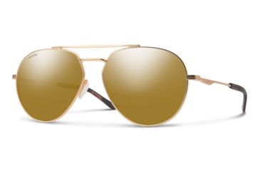 Image of Smith Westgate Sunglasses, Matte Rose Gold Frame, Chromapop Bronze Mirror Lens, 2012410Y8600K