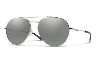 Image of Smith Westgate Sunglasses, Silver Frame, Chromapop Platinum Mirror Lens, 20124101060OP