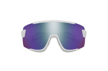 Image of Smith Wildcat Sunglasses, White Frame, ChromaPop Violet Mirror Lens, 2015160BK99DI