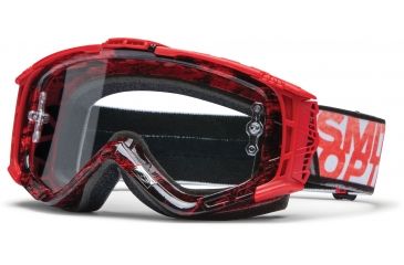 Image of Smith Optics Intake Sweat X MX Goggles - Red/Gray Dark Sky Frame w/ Clear Anti Fog Lens IX1CFDGD13