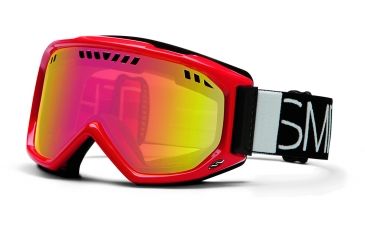 Image of Smith Optics Scope Snow Goggles - Fire Blockhead Frame w/ Red Sensor Lens SC3RZFB13