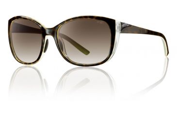 Image of Smith Optics Womens Lookout Sunglasses - Apple Tortoise Frame w/ Polarized Brown Gradient Lens LTPPBRGAT
