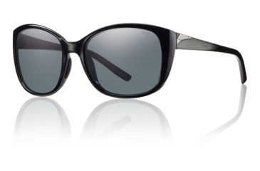Image of Smith Optics Womens Lookout Sunglasses - Black Frame w/ Polarized Gray Lens LTPPGYBK