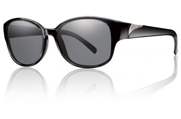 Image of Smith Optics Womens Lyric Sunglasses - Black Frame w/ Polarized Gray Lens LYPPGYBK