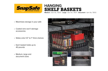 Image of Snapsafe, A Hornady Company Hanging Shelf Basket, 8.5x 11 in, 76012