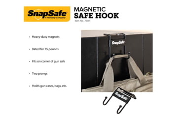 Image of Snapsafe, A Hornady Company Magnetic Safe Hook, 15lbs, Black, 75911