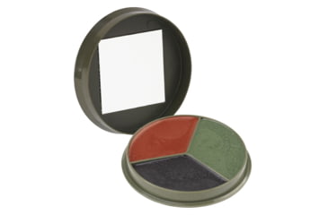 Image of SnugPak Camcon 3 Color Camouflage Cream Compact w/Mirror, Olive, Black &amp; Brown, 61330