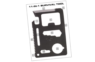 Image of SnugPak Ndur 11-In-1 Survival Tool, Matte Black, 72000