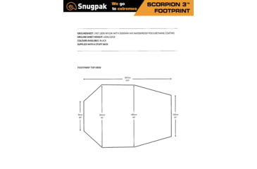 Image of SnugPak Scorpion 3 Footprint, Black, FP-92880