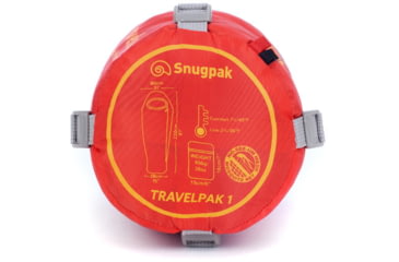 Image of SnugPak Travelpak 1 Sleeping Bag, Flame Red, 98810