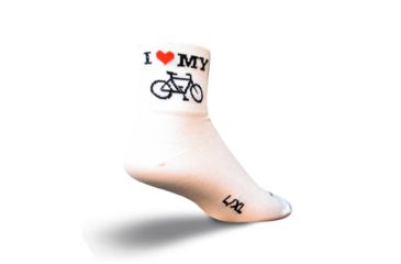 Image of Sockguy I Heart My Bike White S/m I HEART BIKE S/M