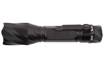 Image of SOG Specialty Knives &amp; Tools Dark Energy LED Flashlight with Belt Clip, Black, CR123A Batteries Included, 550 Lumens DE-05