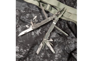 Image of SOG Specialty Knives &amp; Tools PowerLock Multi-Tool w/ V-Cutter, Nylon Sheath, Silver/Satin, SOG-S62N-CP