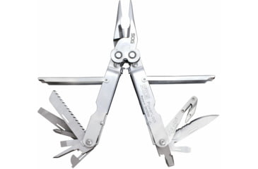 Image of SOG Specialty Knives &amp; Tools PowerLock Multi-Tool w/ V-Cutter, Nylon Sheath, Silver/Satin, SOG-S62N-CP