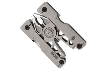 Image of SOG Specialty Knives &amp; Tools Sync II Traveler Detachable Multi - Tool with Belt Buckle, 12 Tools, 5.8in, Black, SN1012-CP