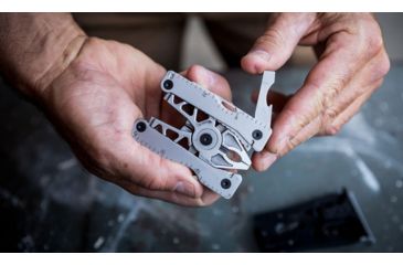 Image of SOG Specialty Knives &amp; Tools Sync II Traveler Detachable Multi - Tool with Belt Buckle, 12 Tools, 5.8in, Black, SN1012-CP