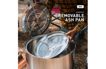 Image of Solo Stove Bonfire Cast Iron Grill Top and Hub, Stainless Steel, Cast Iron Black, Medium, SSBON-COOKING-BUNDLE