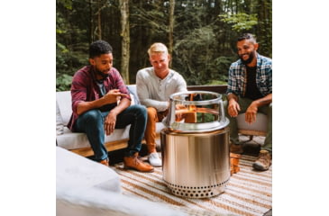 Image of Solo Stove Bonfire Cast Iron Grill Top and Hub, Stainless Steel, Cast Iron Black, Medium, SSBON-COOKING-BUNDLE