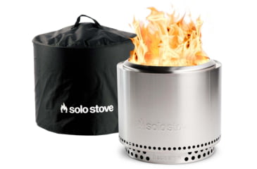 Image of Solo Stove Bonfire Pit, Shelter And Stand, Stainless Steel, SSBON-SD-2.0+SHELTER